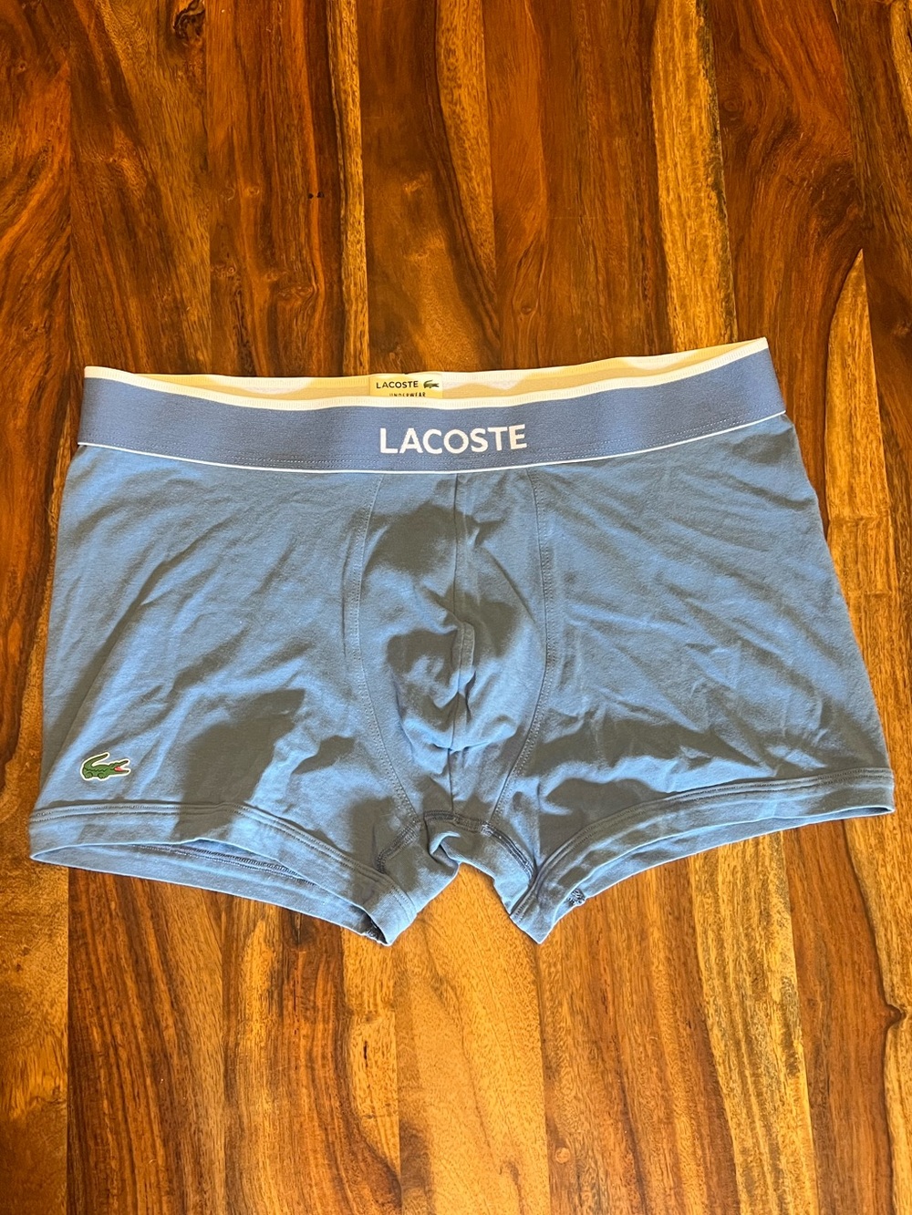 Lacoste Sky Blue Men's Stretch Cotton Boxer Brief Trunks size Large